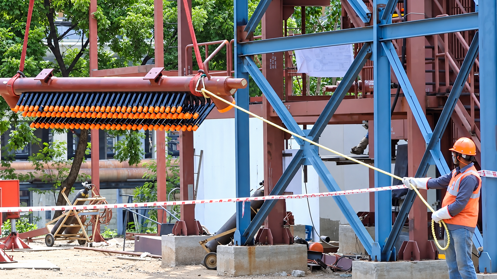PSC tool being used around suspended tubular material